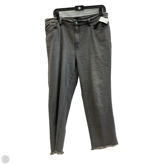 Jeans Boot Cut By Eileen Fisher In Grey Denim, Size: Lp