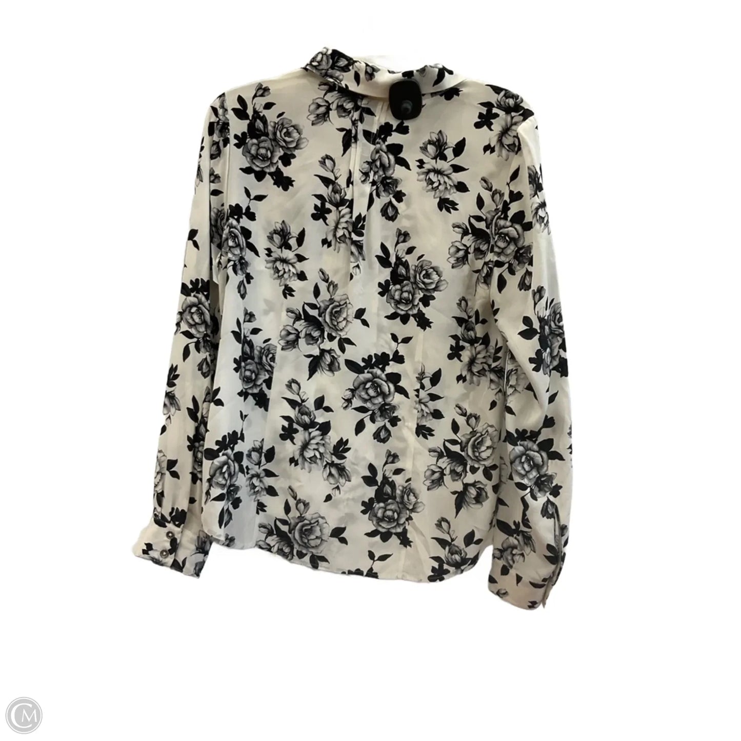 Blouse Long Sleeve By White House Black Market In Floral Print, Size: M