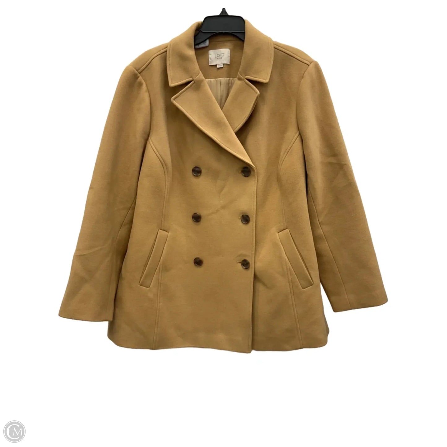 Coat Peacoat By Loft In Tan, Size: Xl