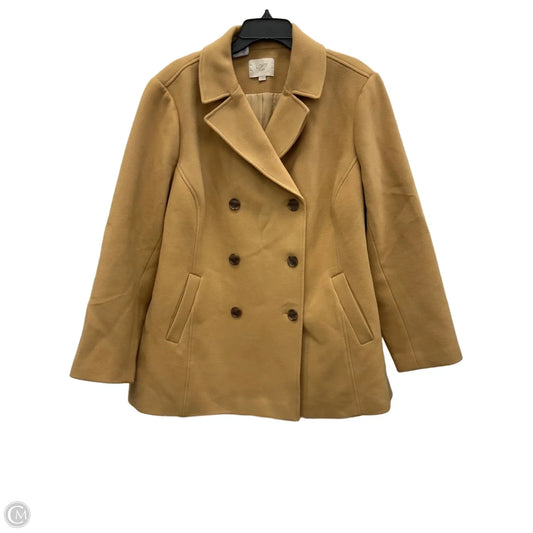 Coat Peacoat By Loft In Tan, Size: Xl