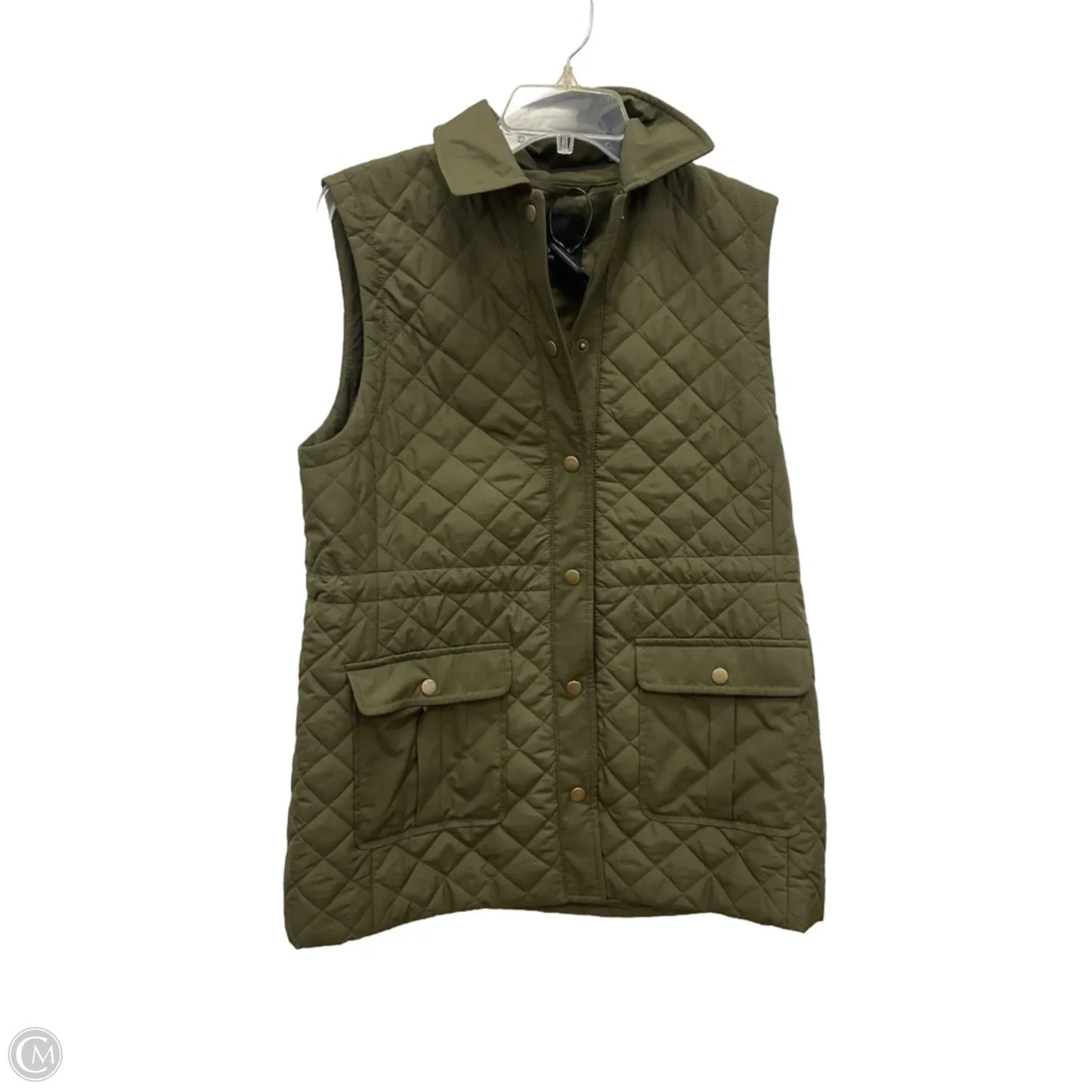 Vest Puffer & Quilted By Talbots In Green, Size: Sp