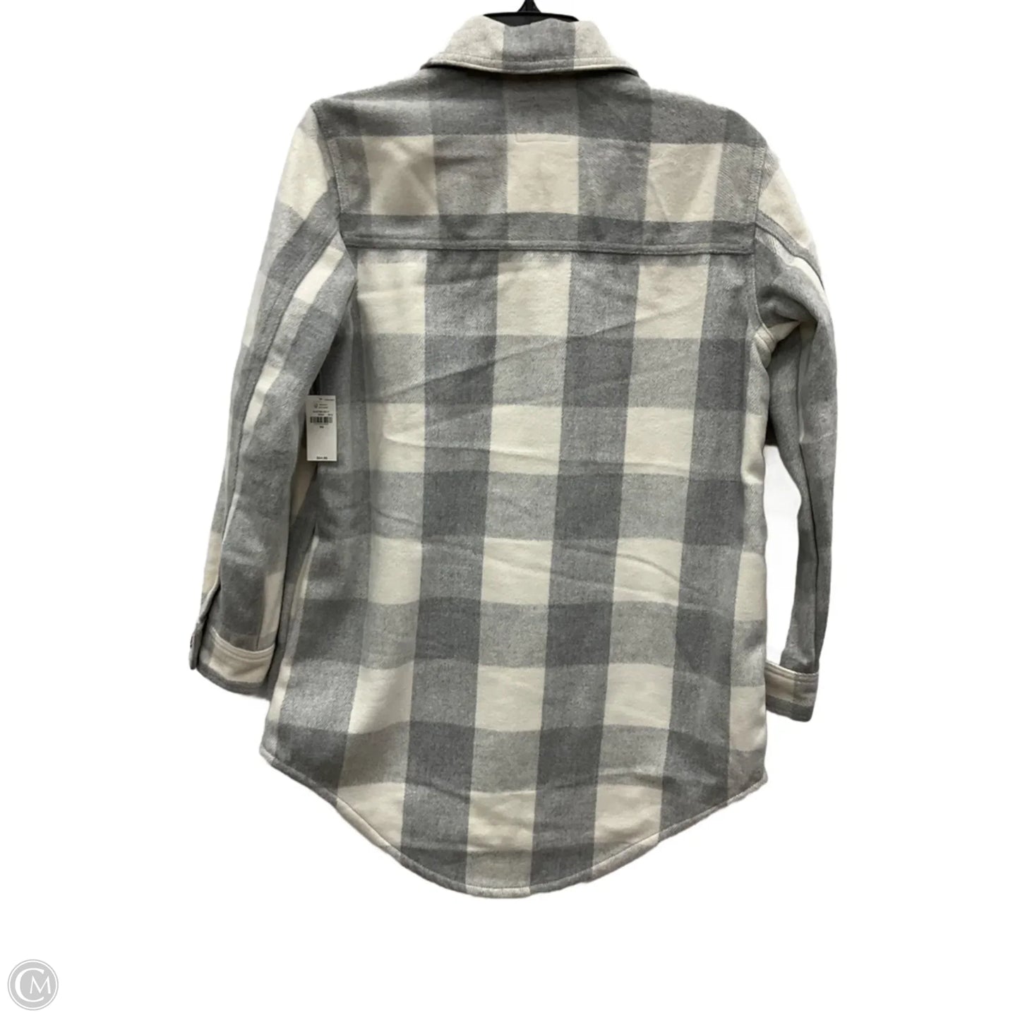 Jacket Shirt By Old Navy In Grey & White, Size: Xs