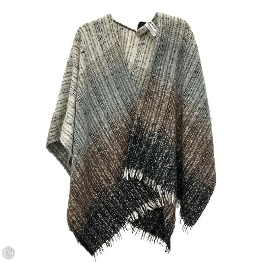 Poncho By Simply Noelle In Black & Brown, Size: Osfm