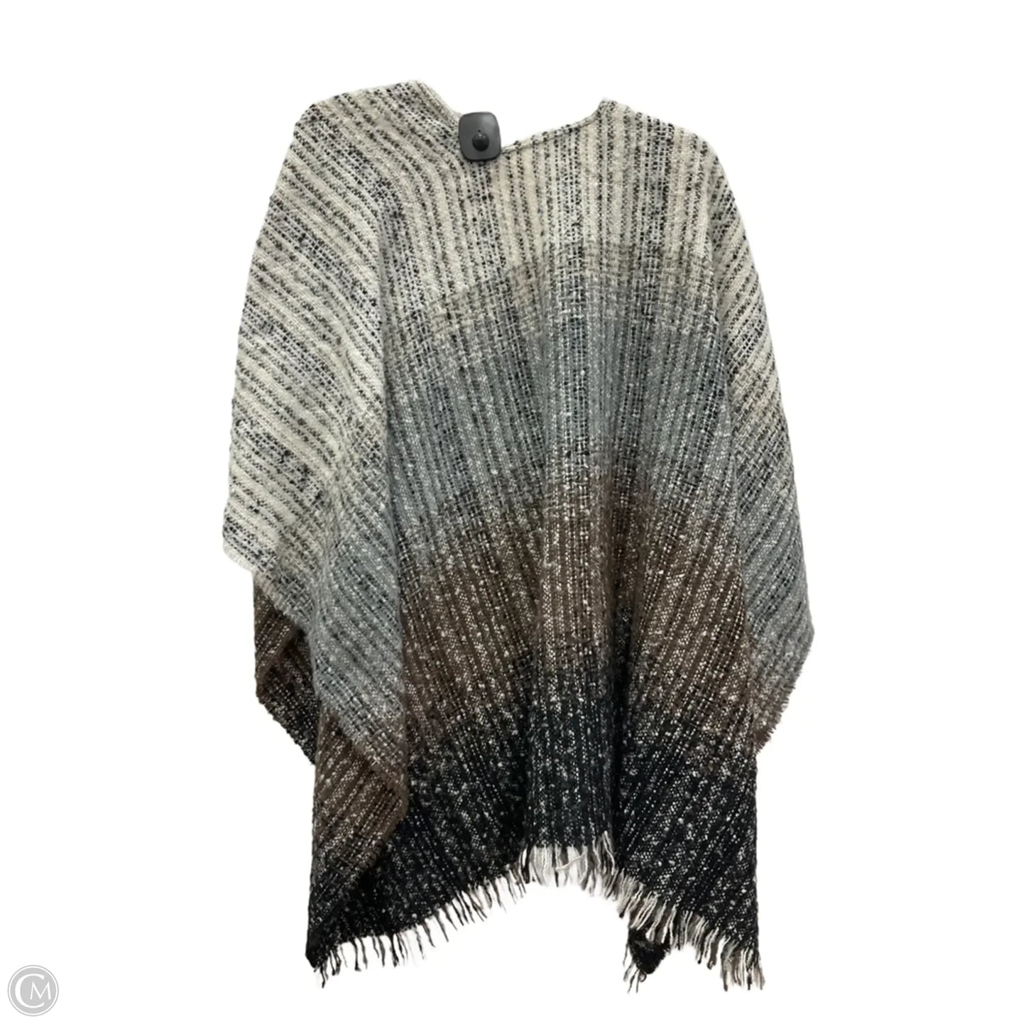 Poncho By Simply Noelle In Black & Brown, Size: Osfm
