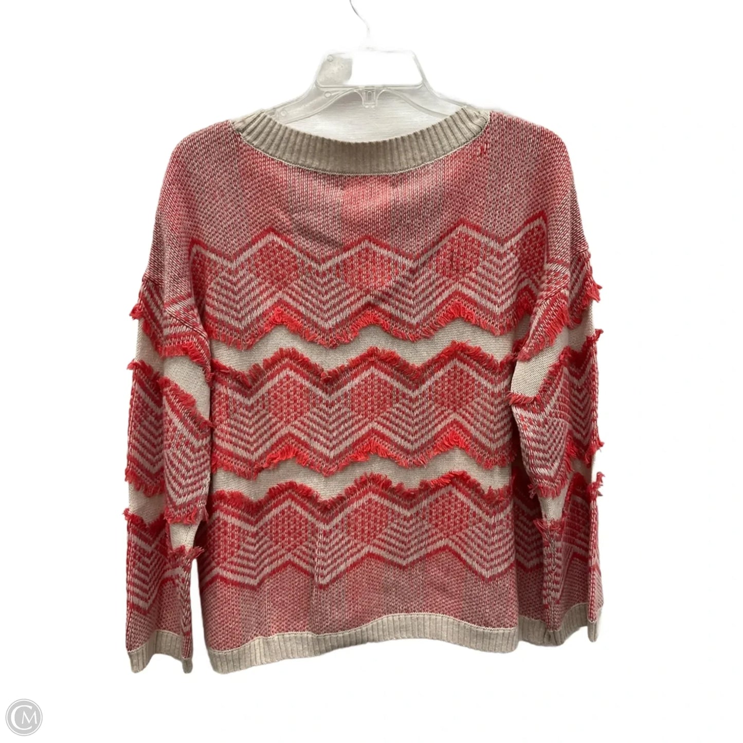 Sweater By Loft In Pink & Tan, Size: L