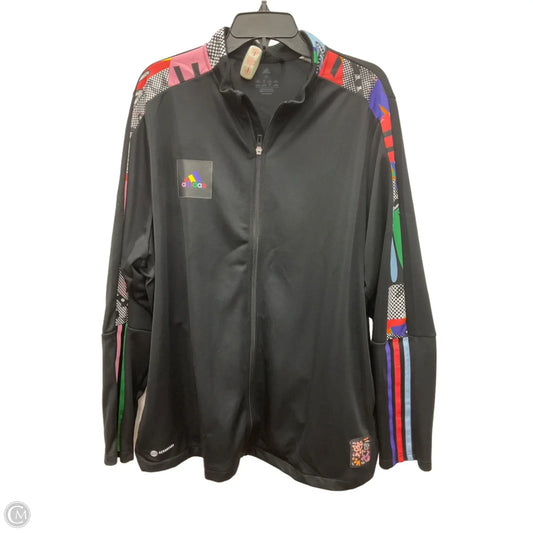 Athletic Jacket By Adidas In Black, Size: 4x