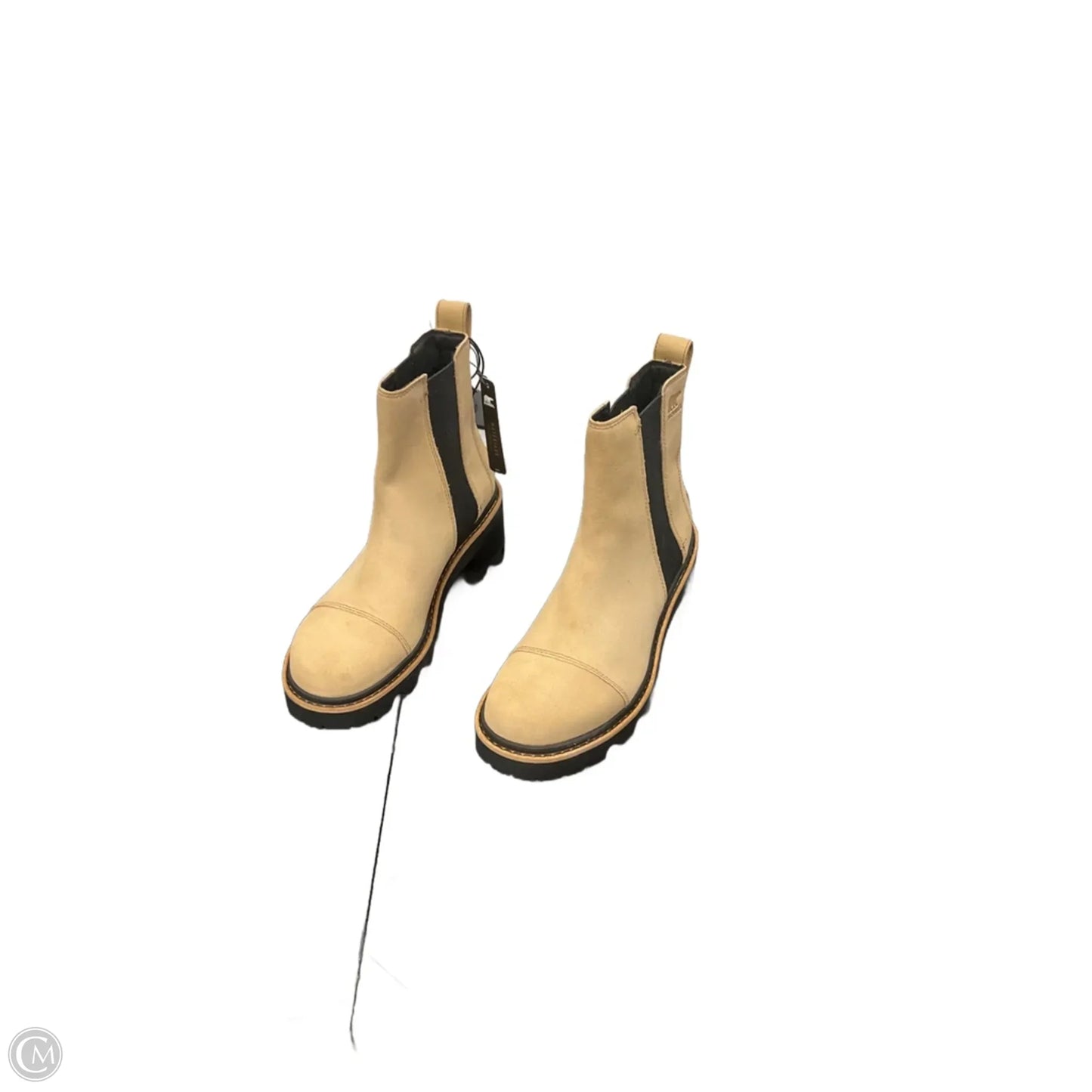 Boots Ankle Flats By Sorel In Black & Tan, Size: 9