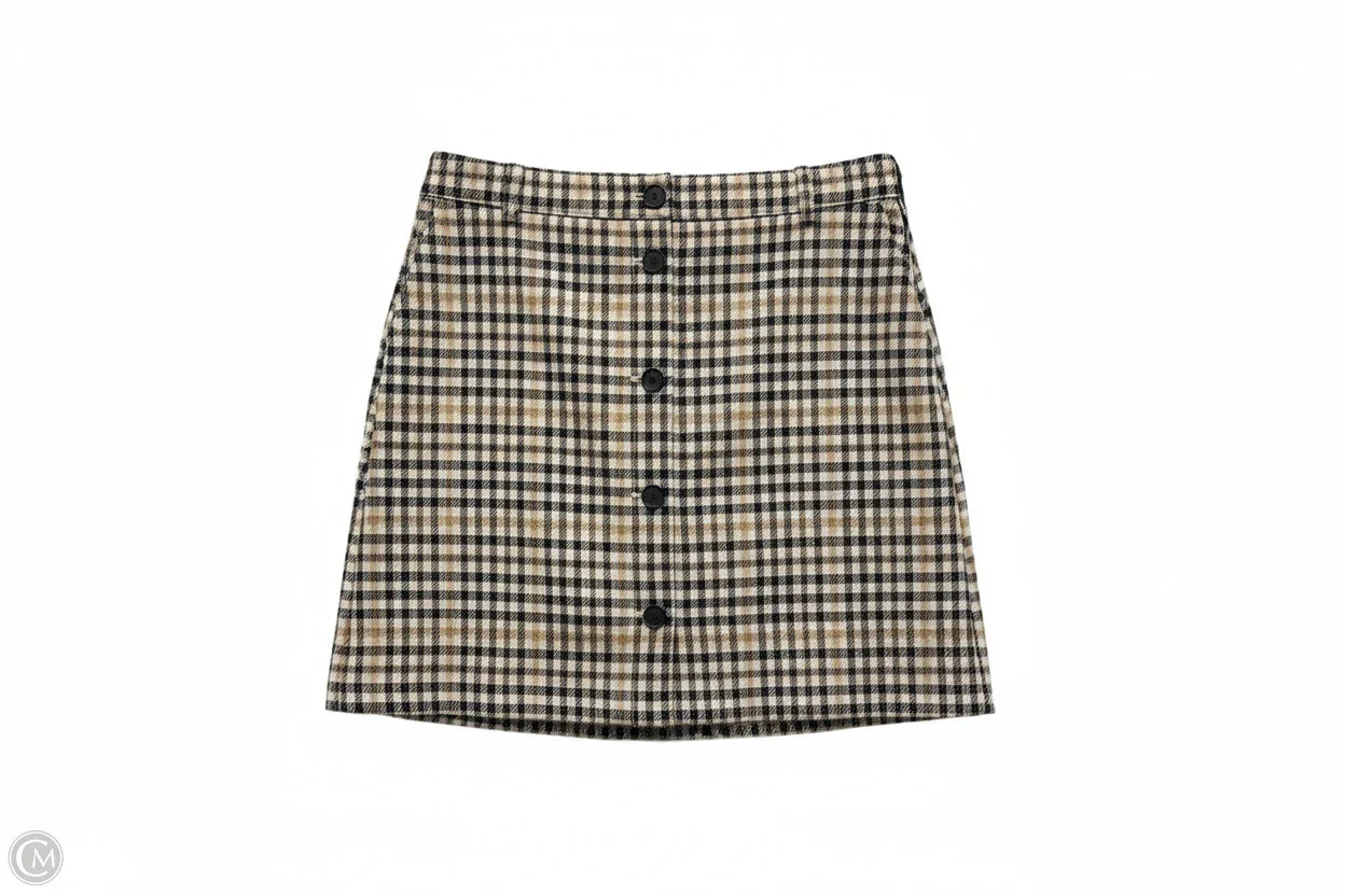 Skirt Midi By Loft In Black & Yellow, Size: 8