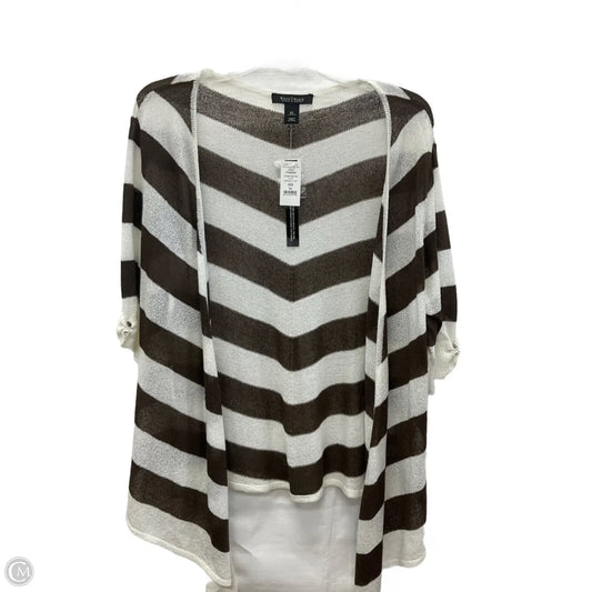 Cardigan By White House Black Market In Brown & White, Size: Xl