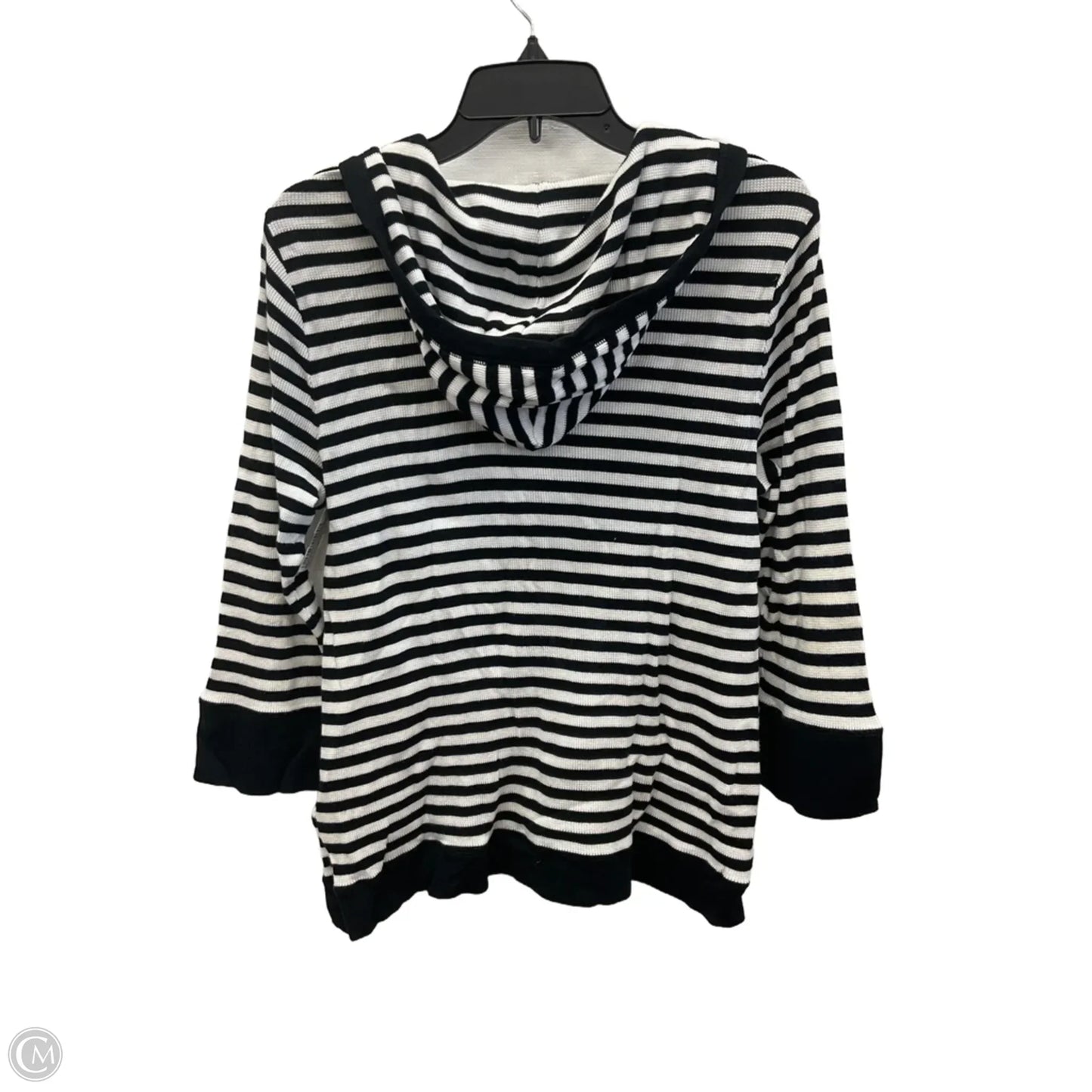 Top Long Sleeve By Lauren By Ralph Lauren In Blue & White, Size: Xl