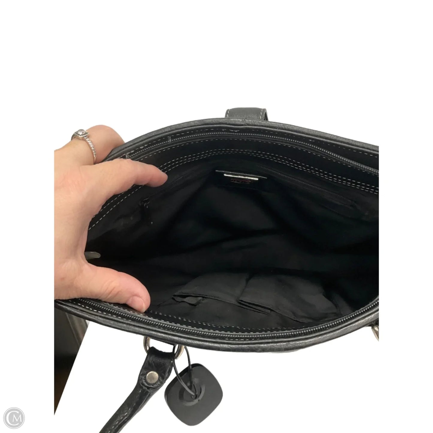 Handbag Leather By Talbots, Size: Medium