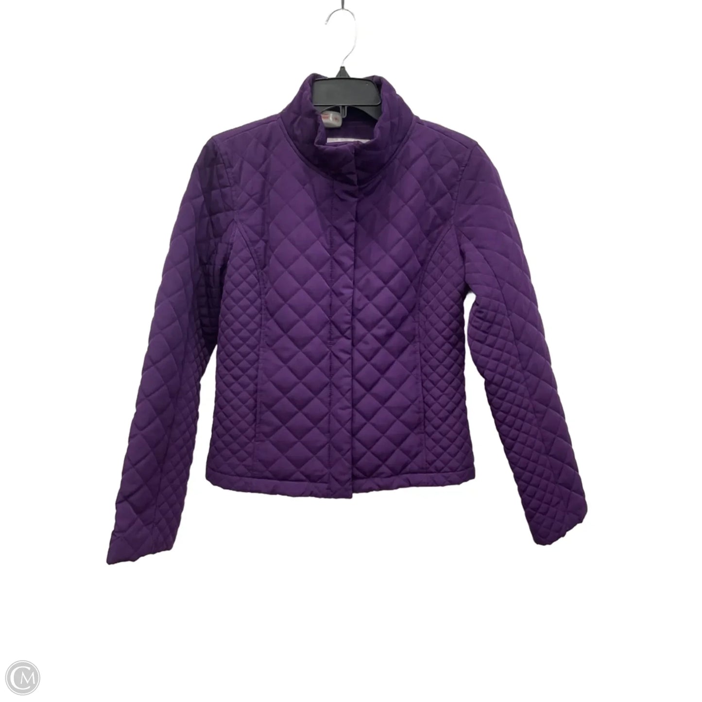 Jacket Puffer & Quilted By Calvin Klein In Purple, Size: S
