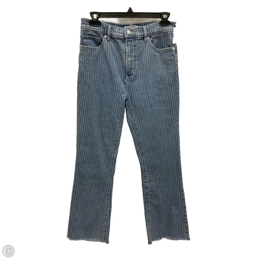 Jeans Cropped By Loft In Blue & White, Size: 2