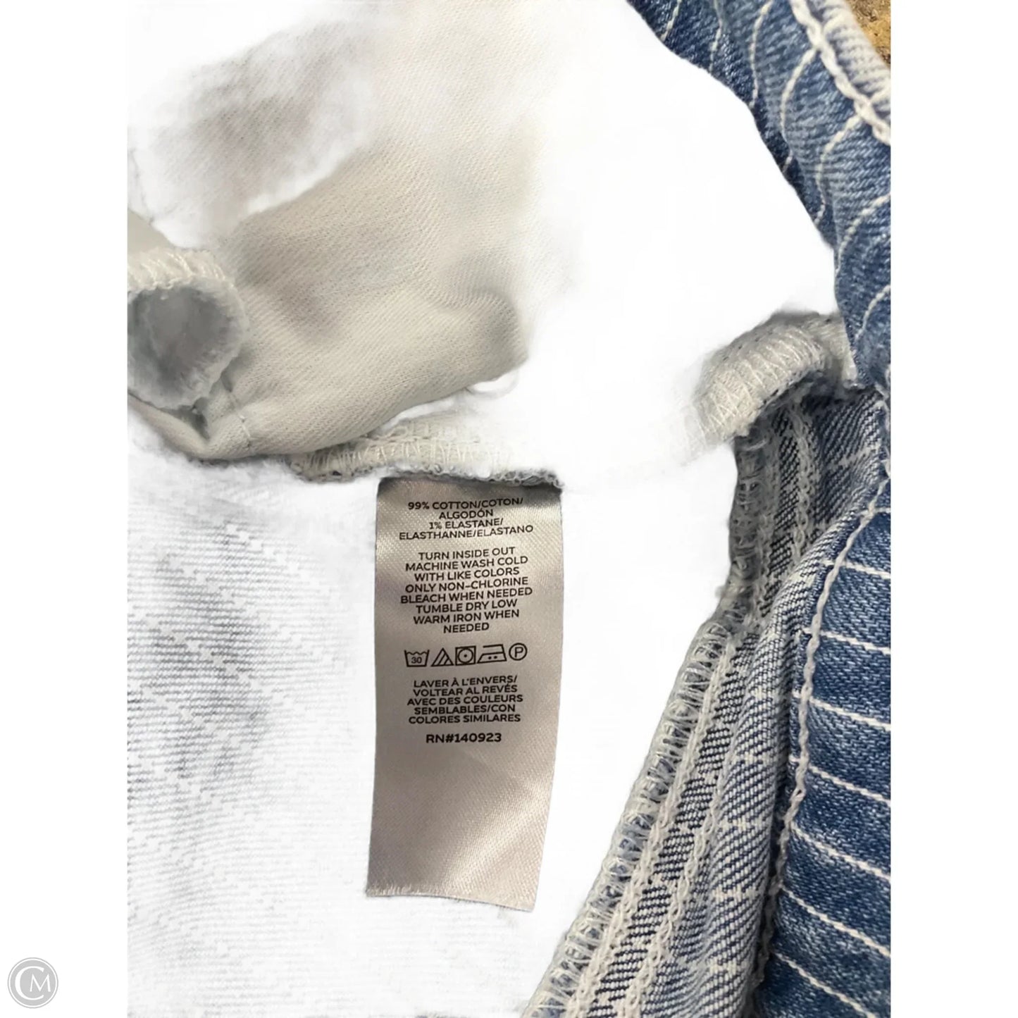 Jeans Cropped By Loft In Blue & White, Size: 2