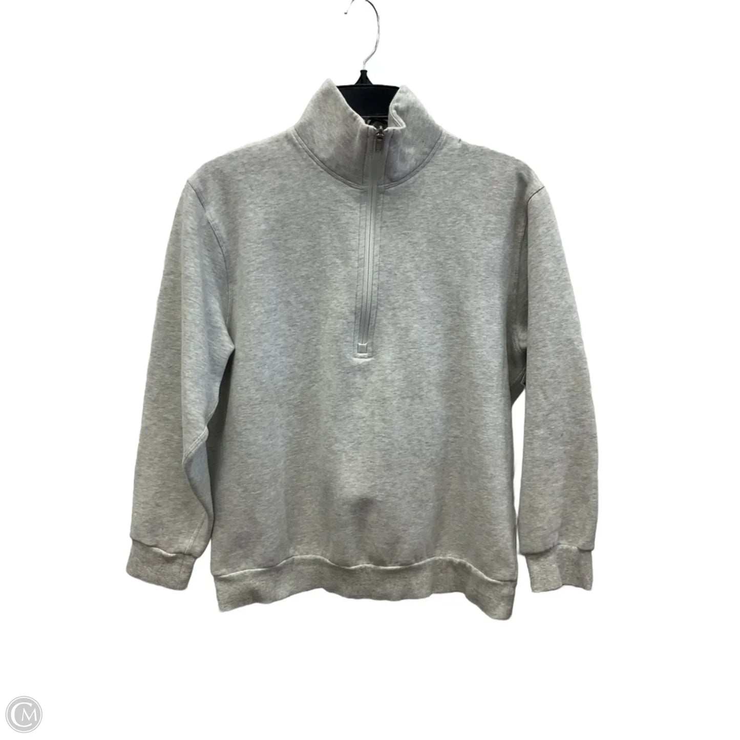 Athletic Top Long Sleeve Collar By Lululemon In Grey, Size: S