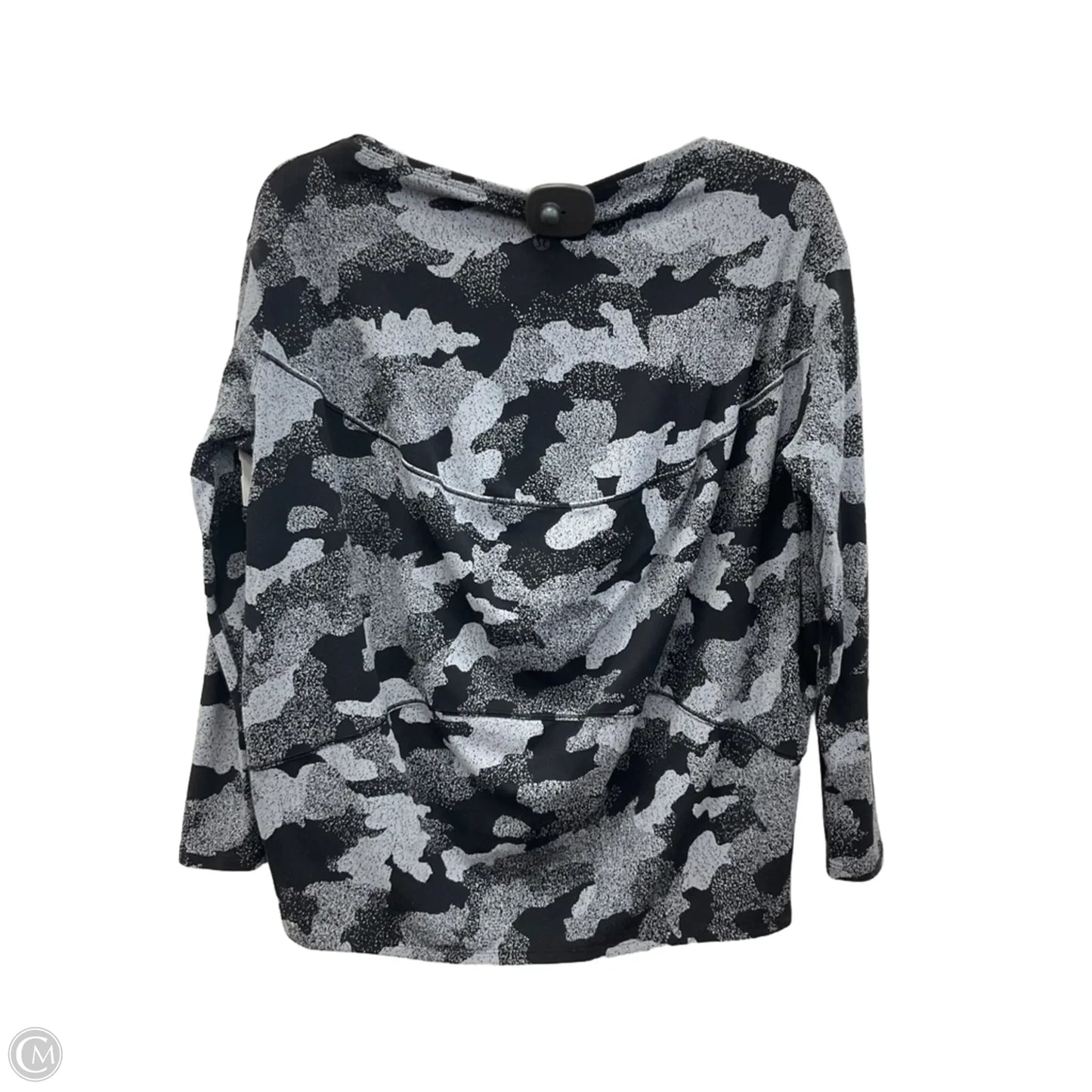 Athletic Top Long Sleeve Crewneck By Lululemon In Black & Grey, Size: S