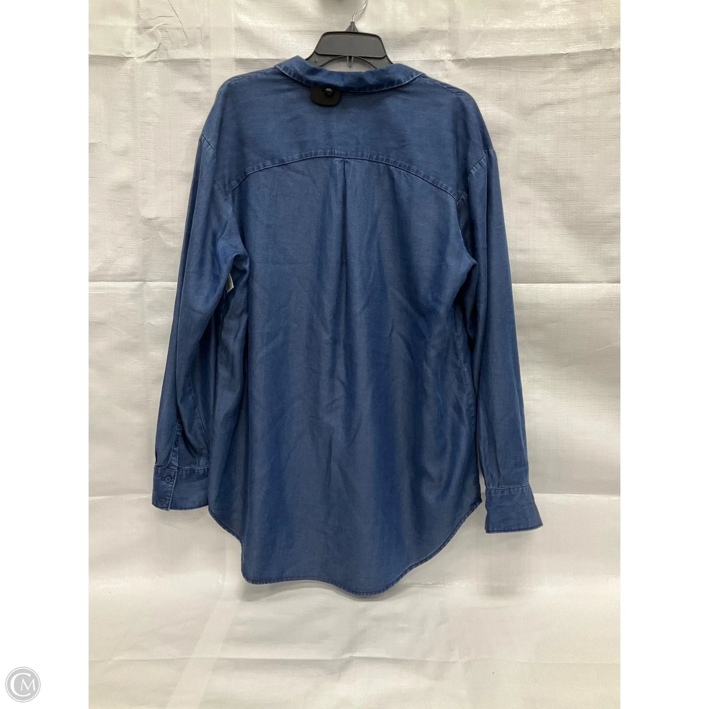 Blouse Long Sleeve By A New Day In Navy, Size: Xl