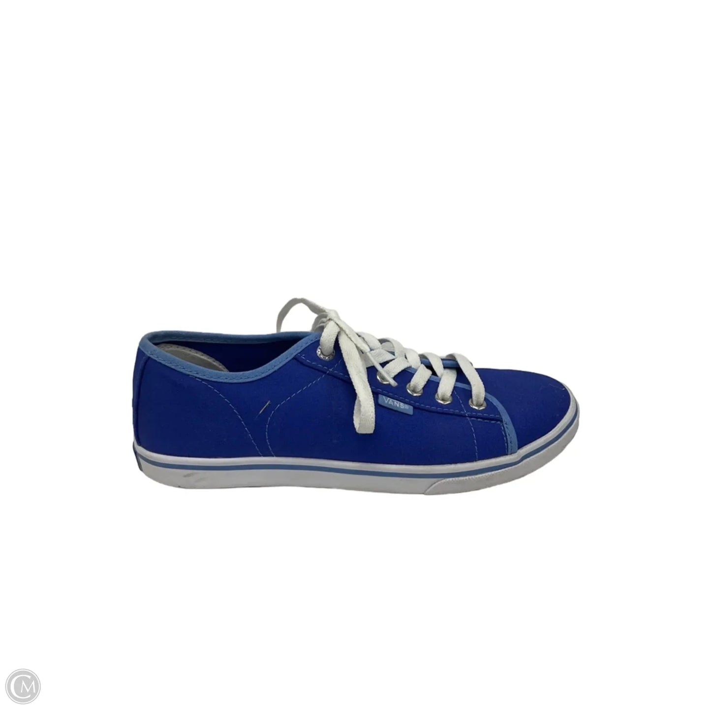 Shoes Sneakers By Vans In Blue & White, Size: 5