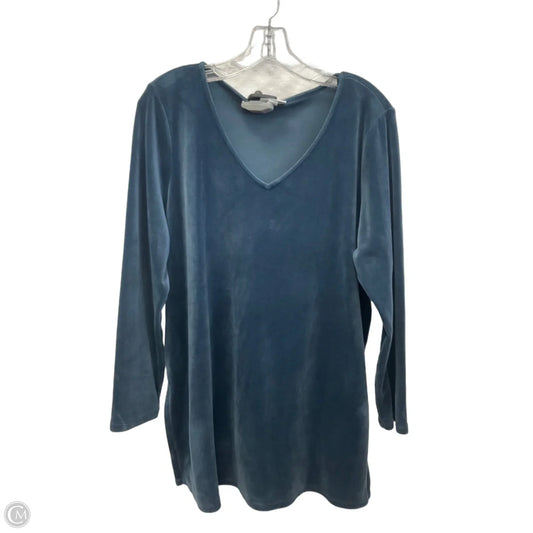 Top Long Sleeve By Pure Jill In Blue, Size: Lp