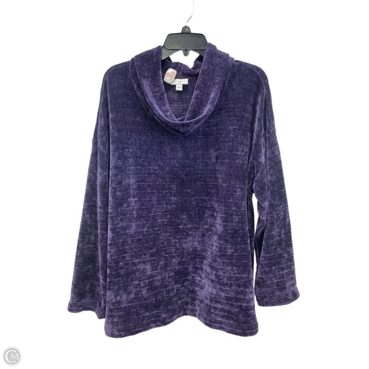 Sweatshirt Collar By J. Jill In Purple, Size: L