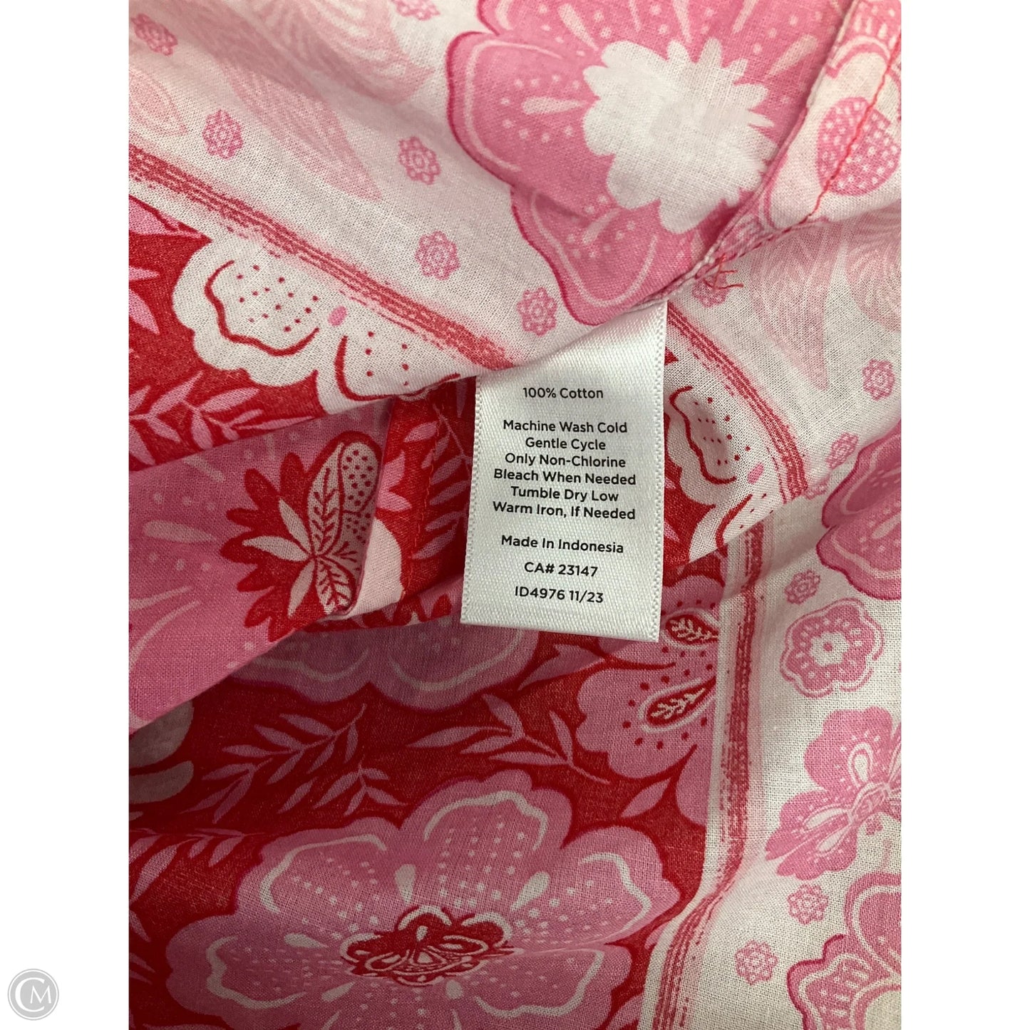 Top 3/4 Sleeve Basic By Talbots In Pink & Red, Size: Xlp