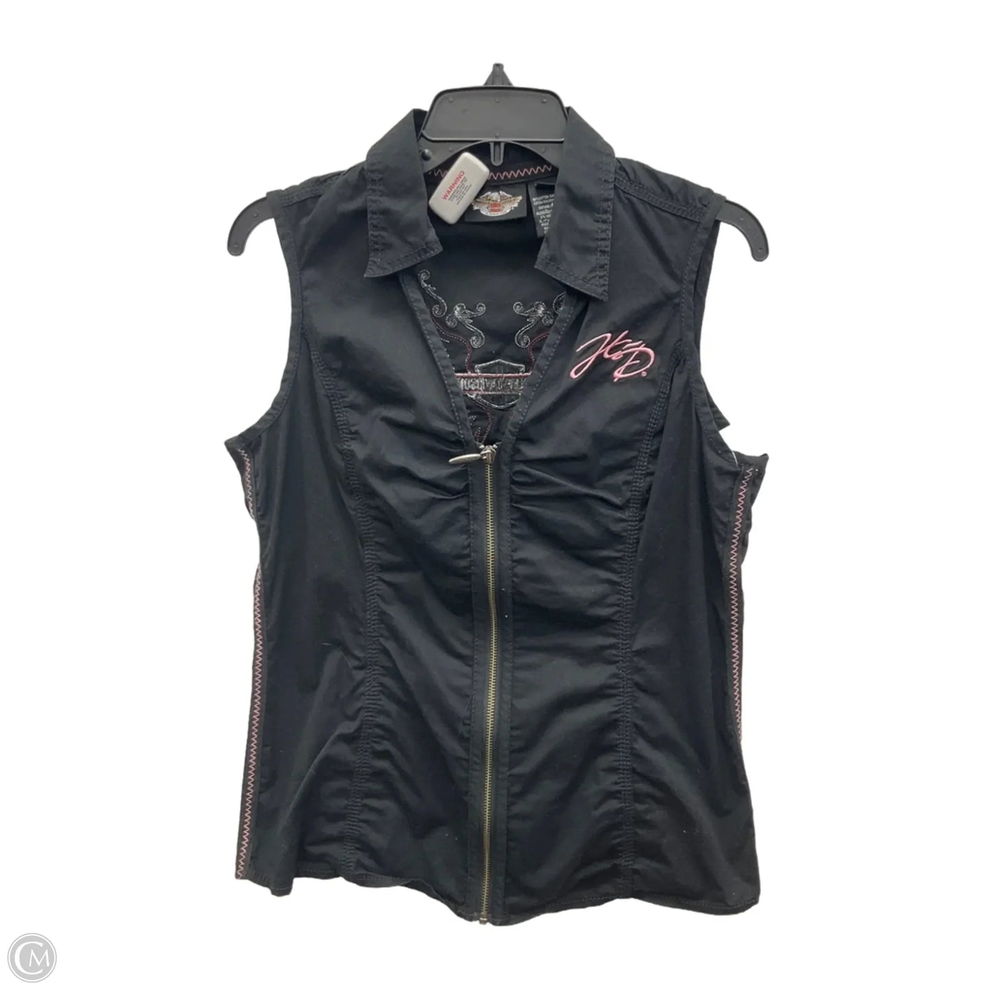 Vest Other By Harley Davidson In Black & Pink, Size: M