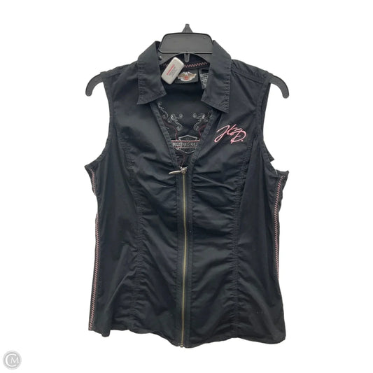 Vest Other By Harley Davidson In Black & Pink, Size: M