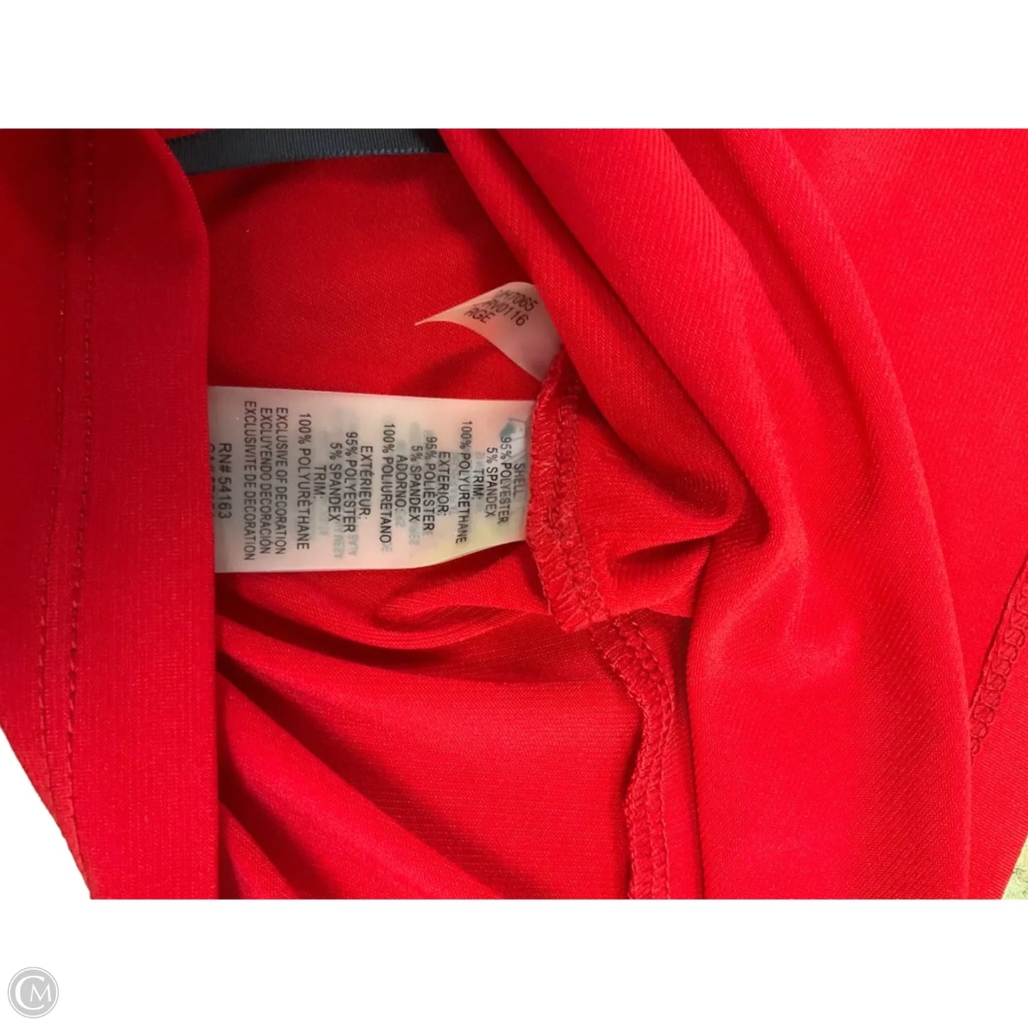 Top Sleeveless By Calvin Klein In Black & Red, Size: L