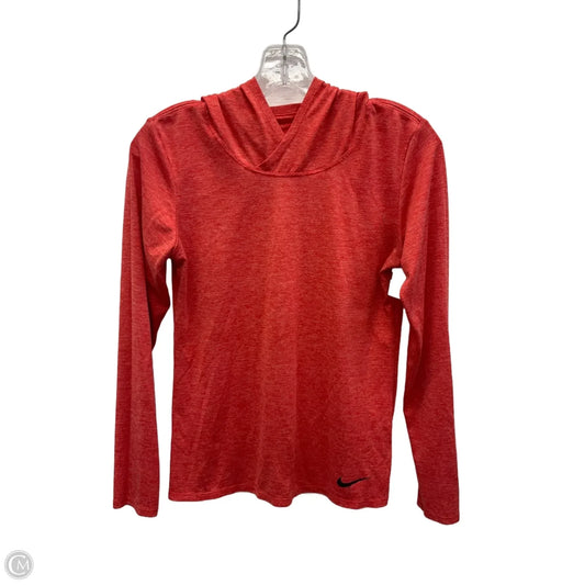 Athletic Top Long Sleeve Hoodie By Nike Apparel In Red, Size: Xs