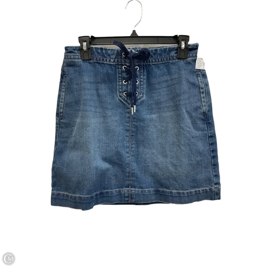Skirt Mini & Short By Loft In Blue Denim, Size: 6