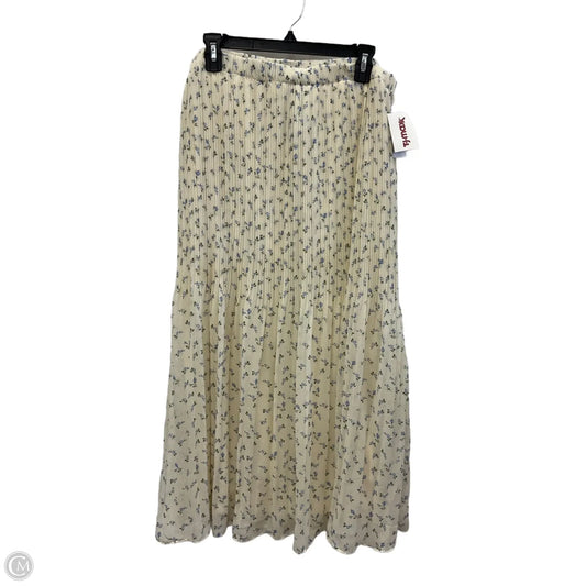 Skirt Maxi By Wdny In Blue & Cream, Size: Xl