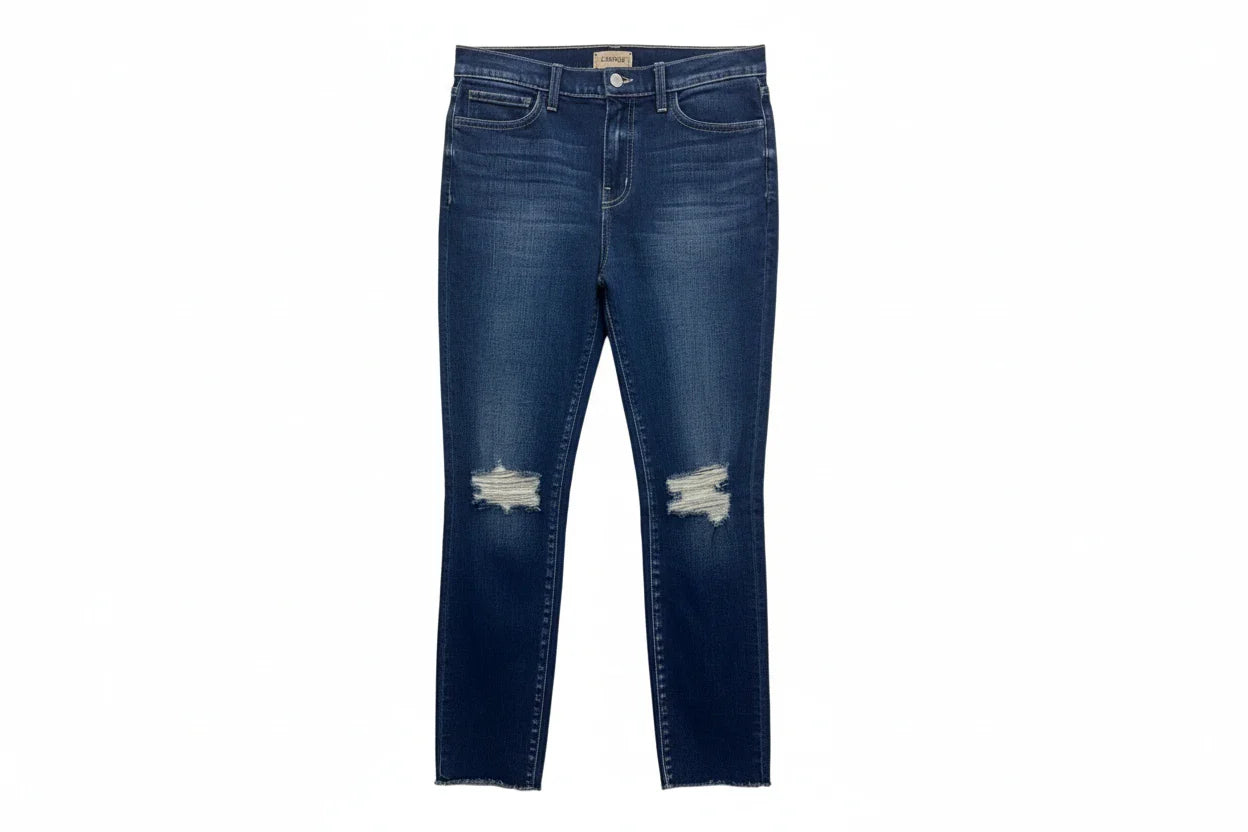 Jeans Skinny By L Agence In Blue Denim, Size: 4