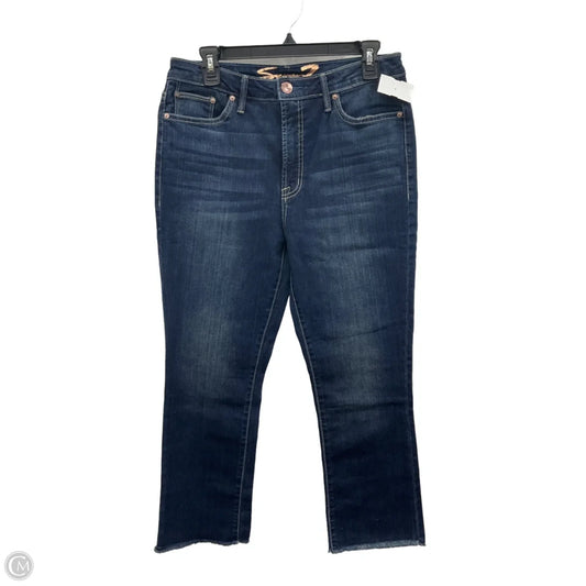 Jeans Boot Cut By 7 For All Mankind In Blue Denim, Size: 10