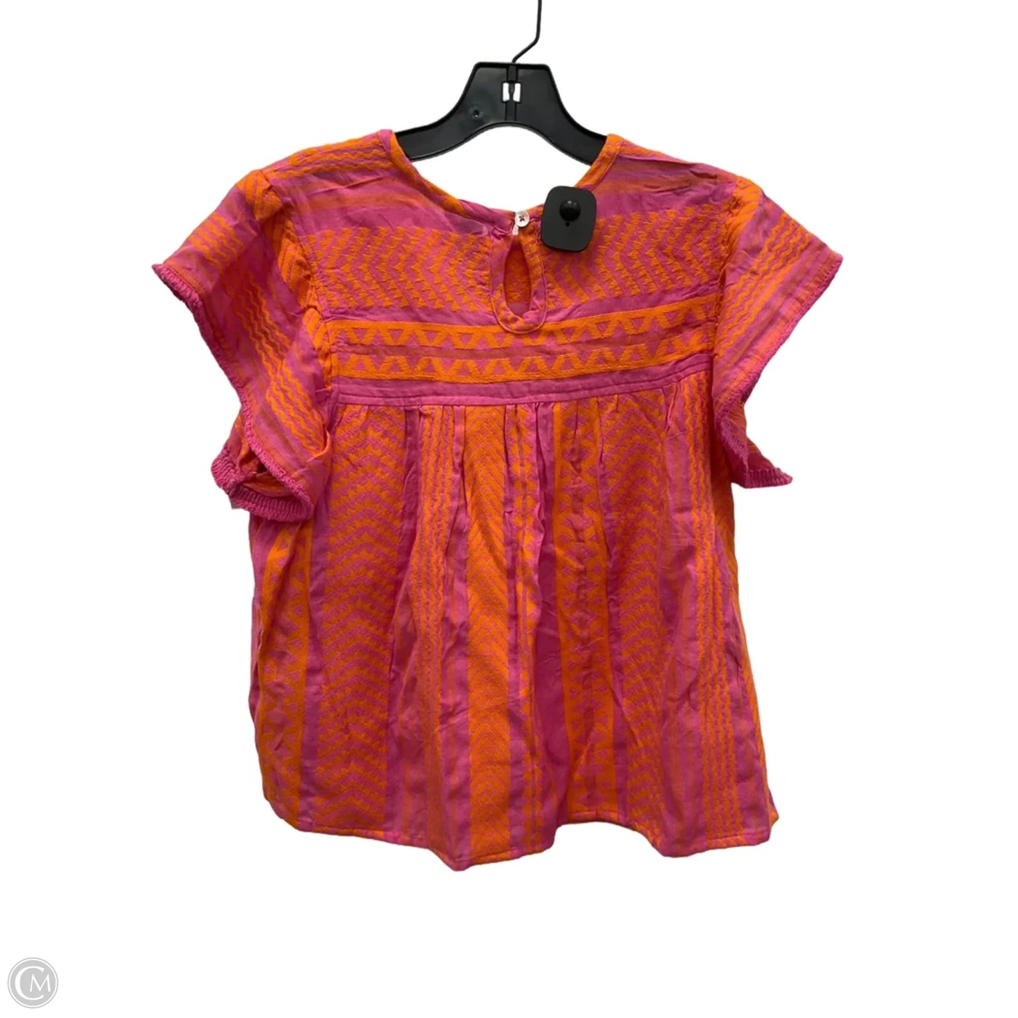 Top Sleeveless By Grace + Karma In Orange & Pink, Size: M