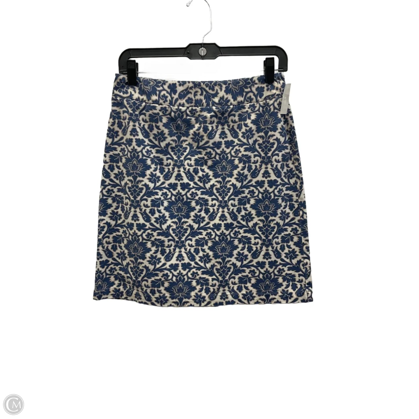 Skirt Midi By Talbots In Blue & White, Size: 6