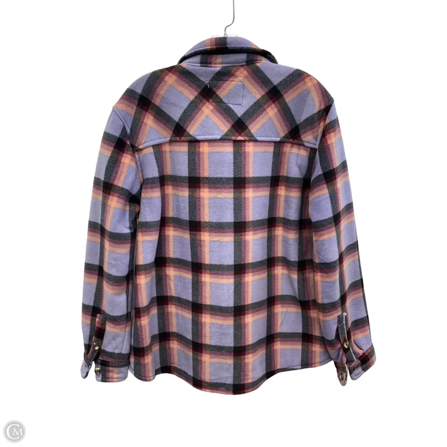 Jacket Shirt By Sage In Purple, Size: L