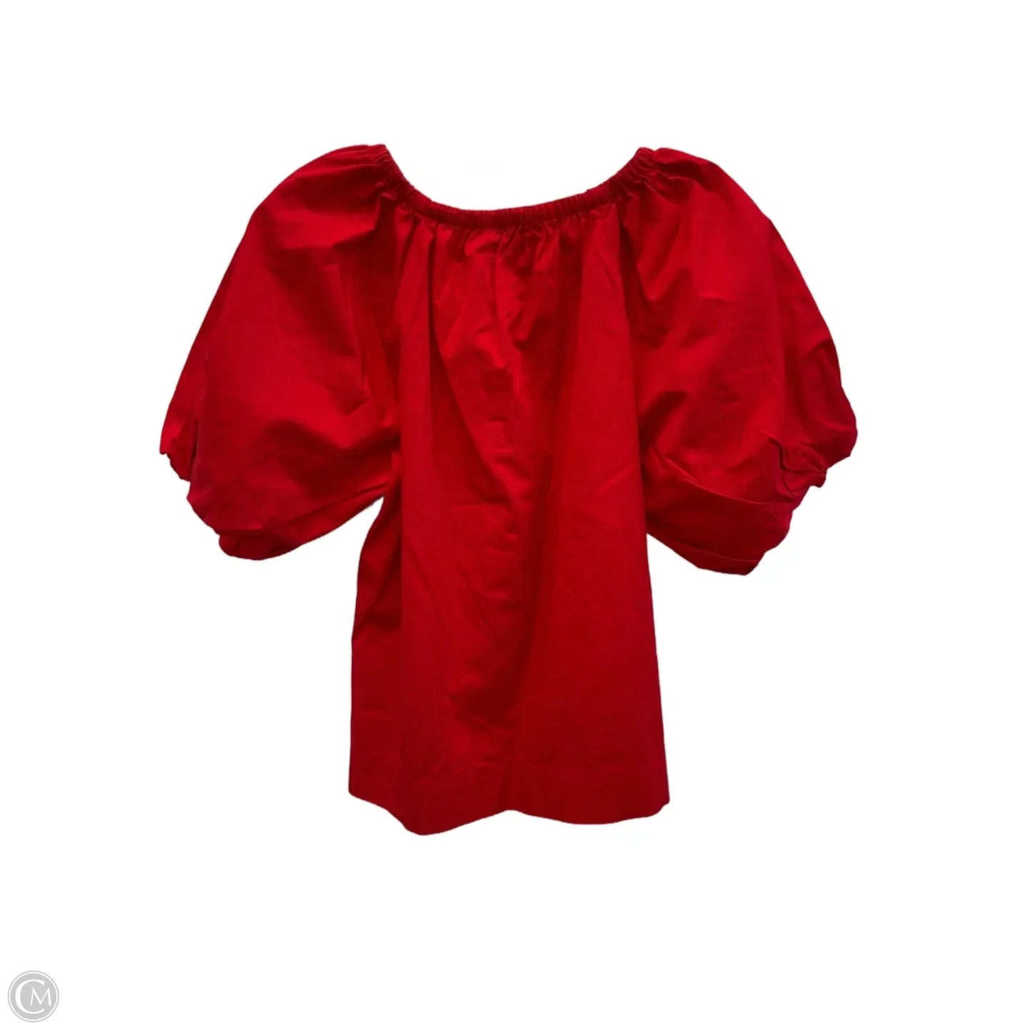 Top Short Sleeve By Free Assembly In Red, Size: M