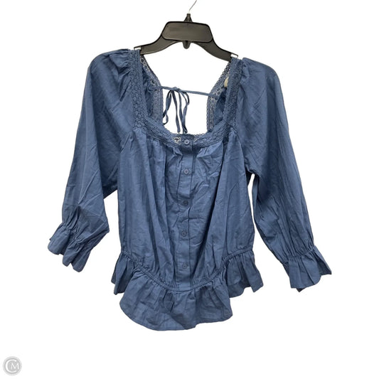 Top Long Sleeve By Torrid In Blue, Size: M