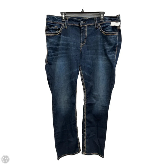 Jeans Straight By Silver In Blue Denim, Size: 18