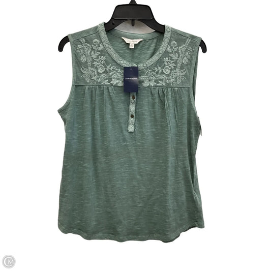 Top Sleeveless By Lucky Brand In Green, Size: M
