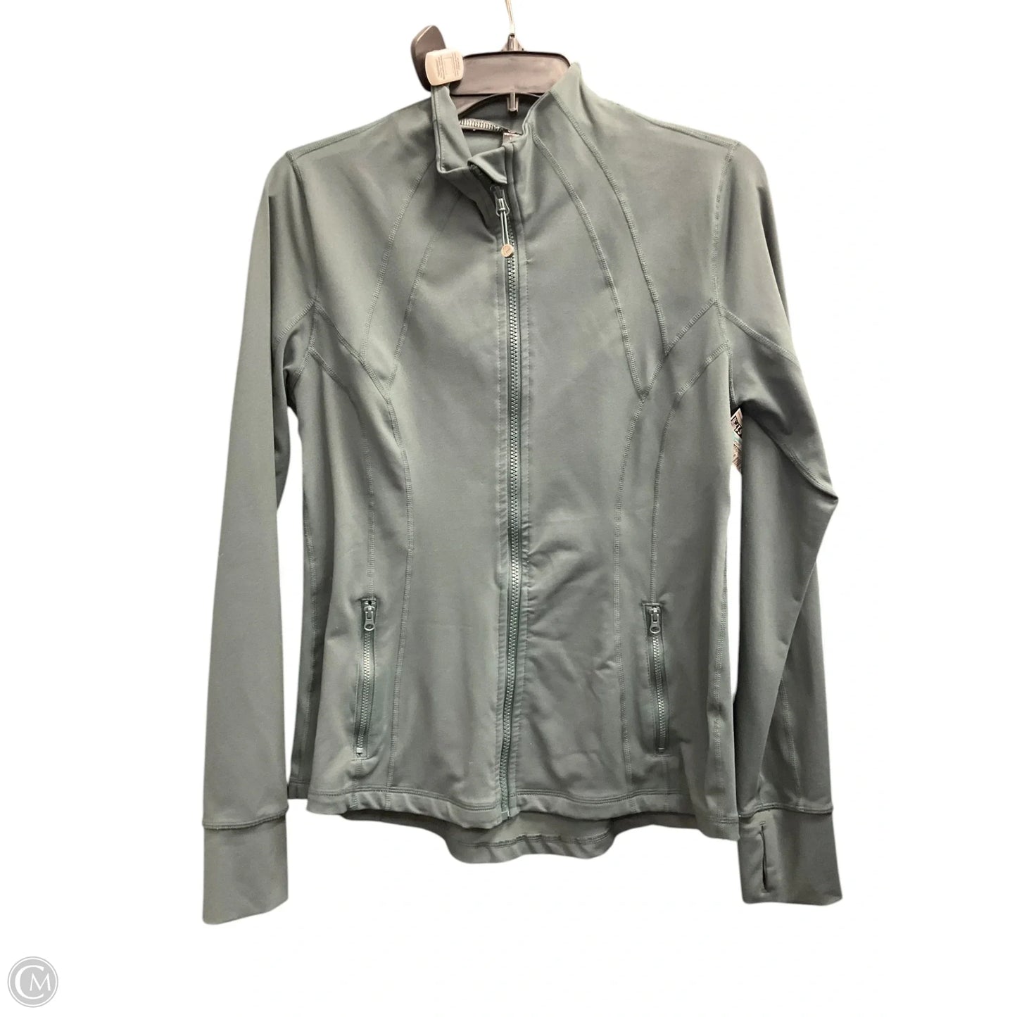 Athletic Jacket By 90 Degrees By Reflex In Green, Size: M