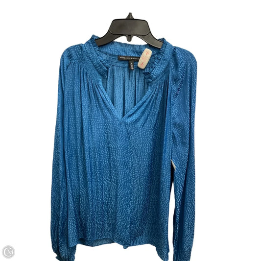 Blouse Long Sleeve By White House Black Market In Blue, Size: M