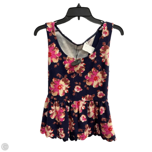 Top Sleeveless By Anthropologie In Floral Print, Size: M