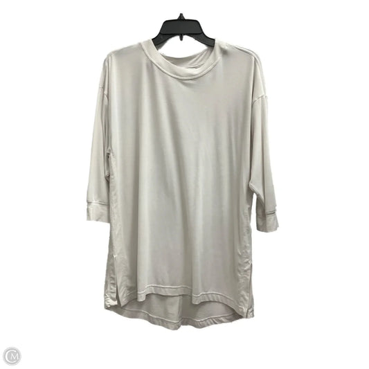 Athletic Top Long Sleeve Crewneck By Athleta In White, Size: S