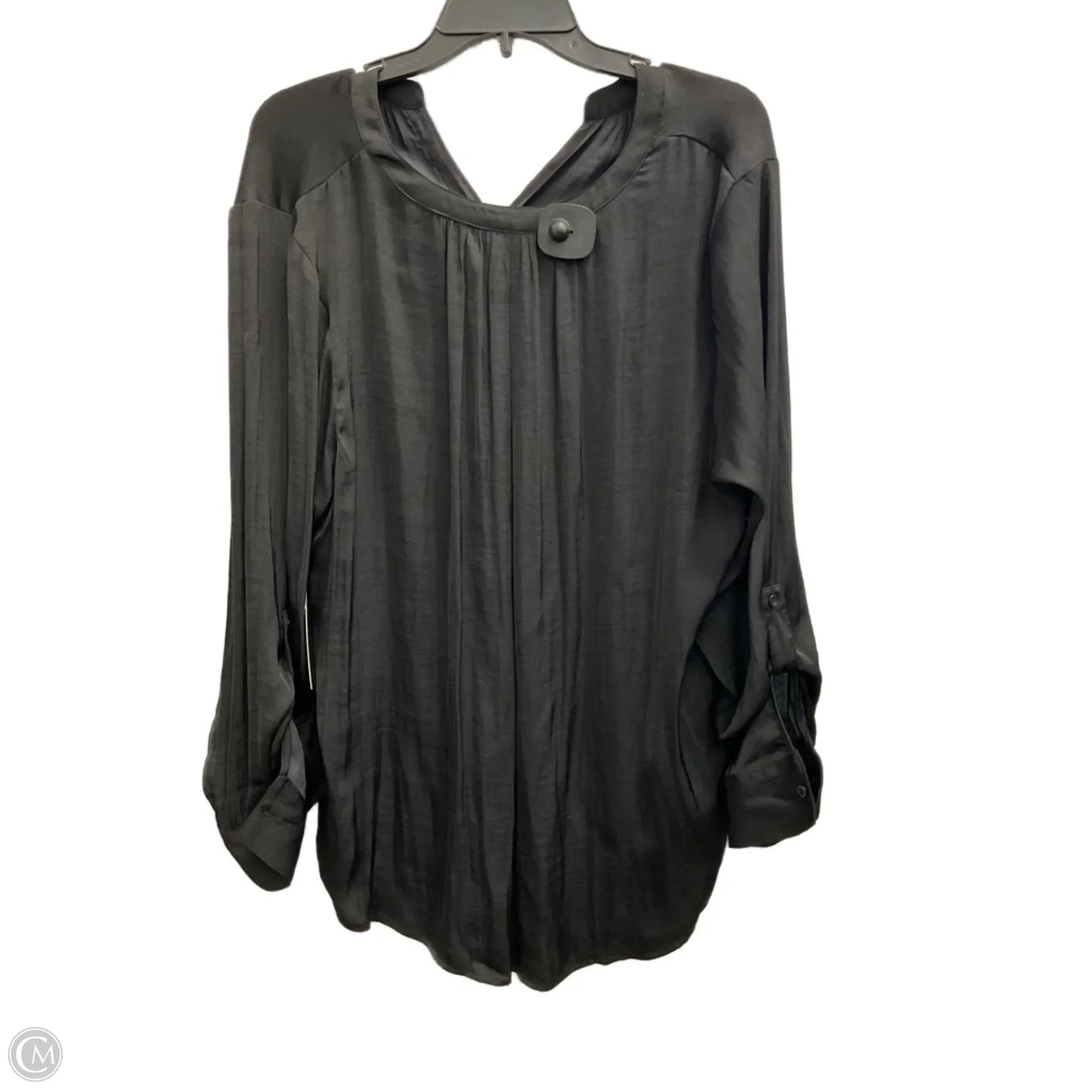 Top Long Sleeve By Simply Vera In Black, Size: Xxl