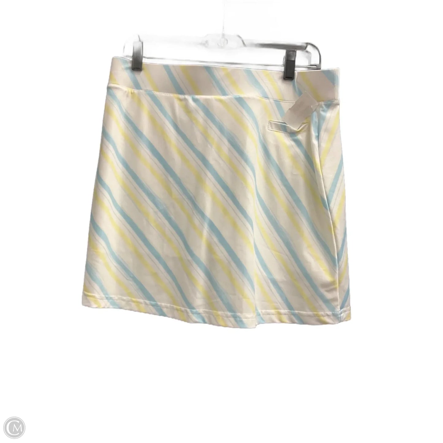 Skirt Mini & Short By Cmc In Blue & Yellow, Size: L