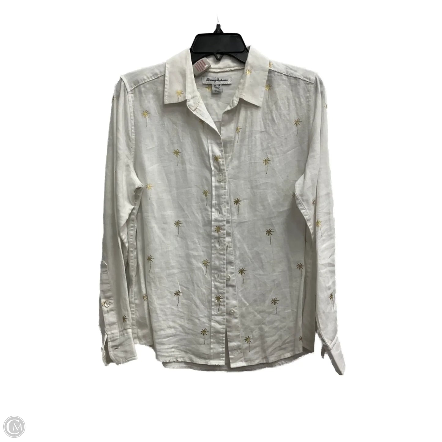 Blouse Long Sleeve By Tommy Bahama In White, Size: XS