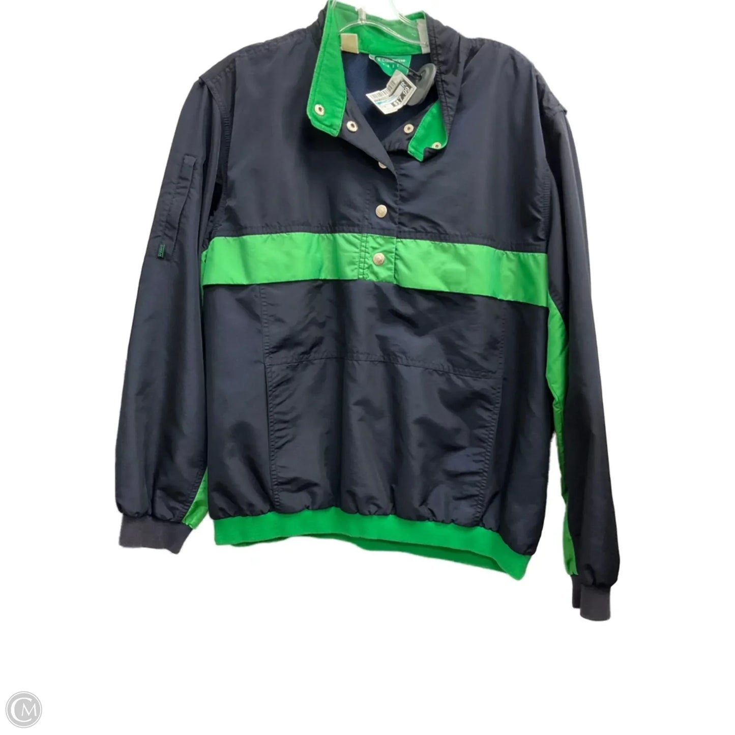 Jacket Windbreaker By Liz Claiborne In Navy, Size: M