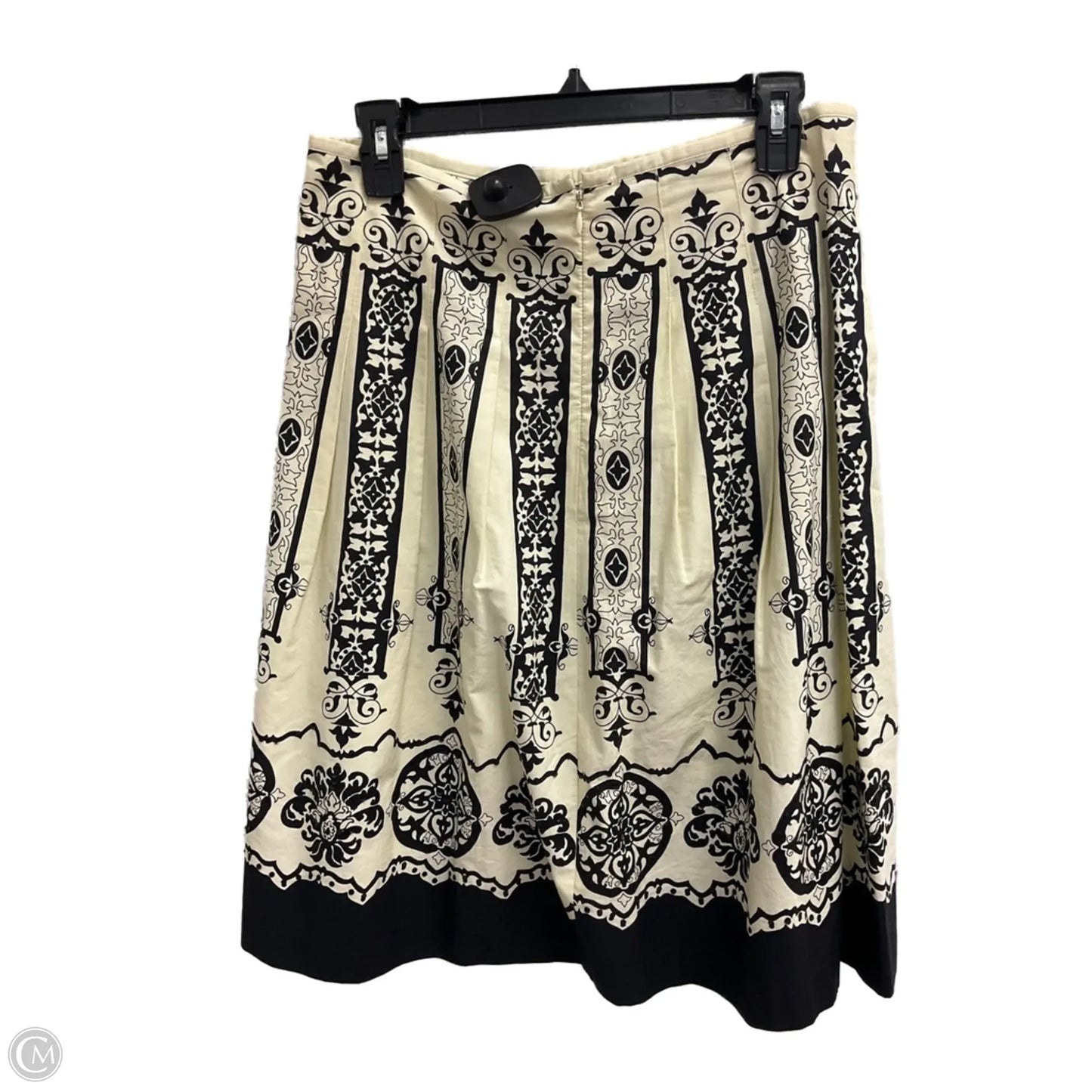 Skirt Midi By Nine And Company In Black & Cream, Size: 8