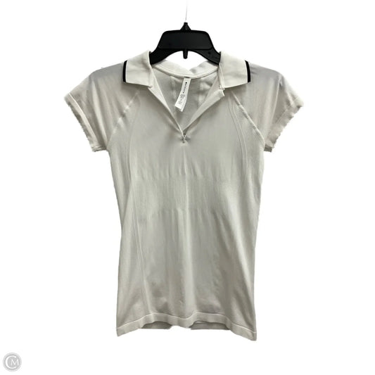 Top Short Sleeve By Athleta In White, Size: Xxs